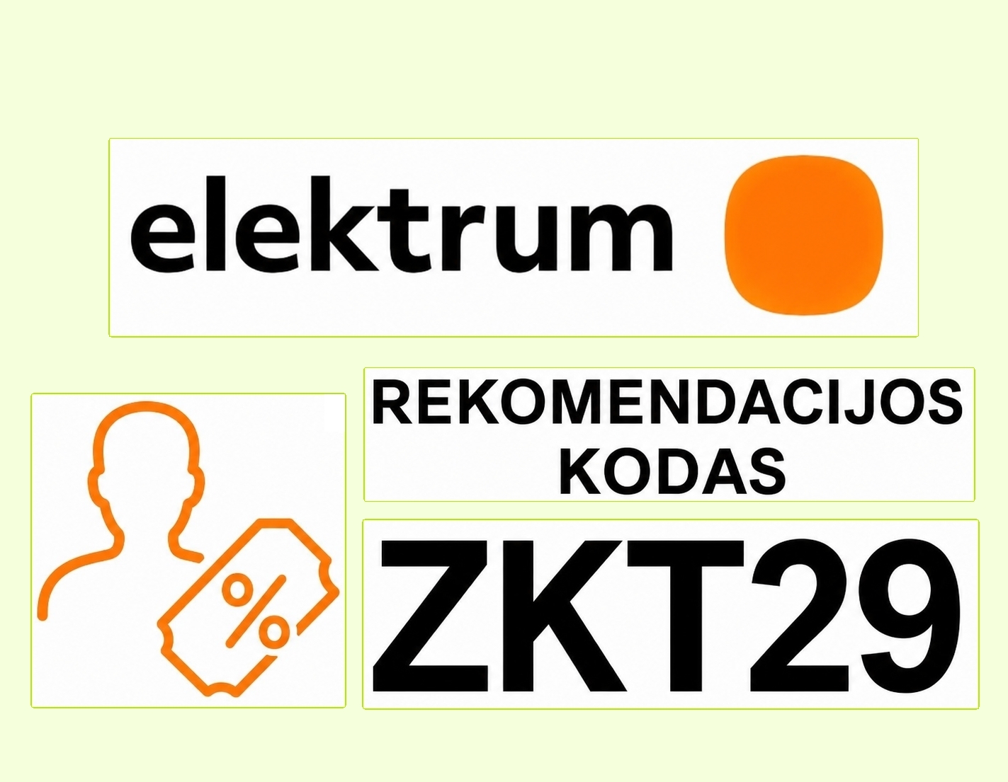 Elektrum rekomendacijos kodo ZKT29 naudojimas