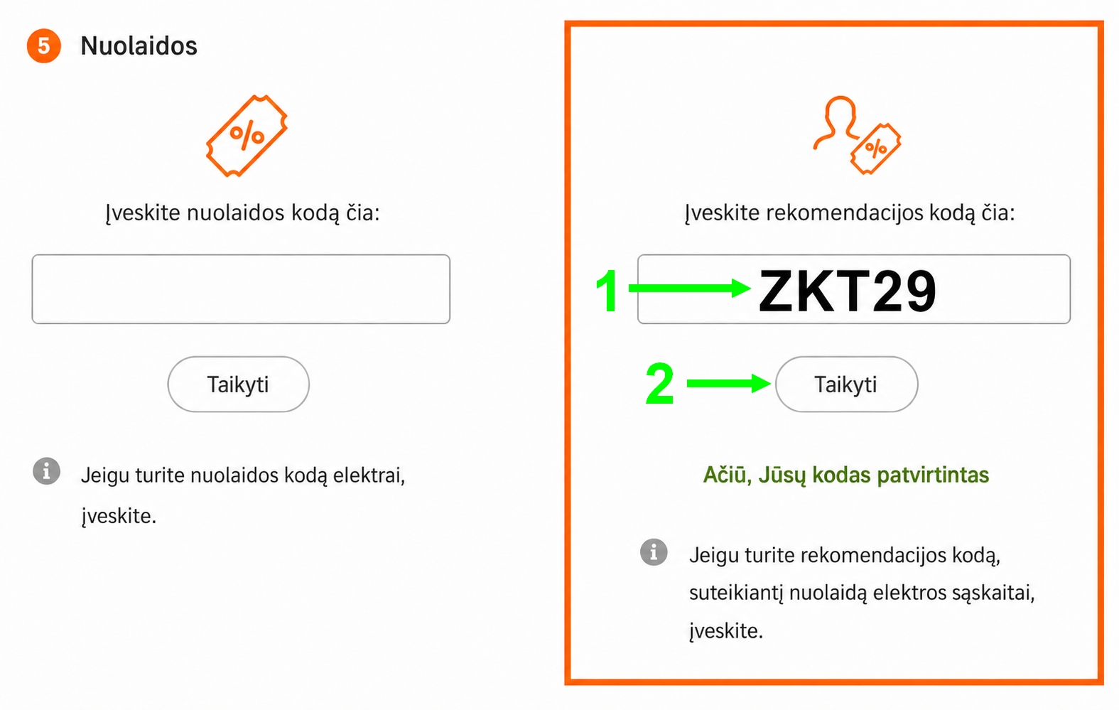 Elektrum sutarties suvestinė pritaikius kodą ZKT29